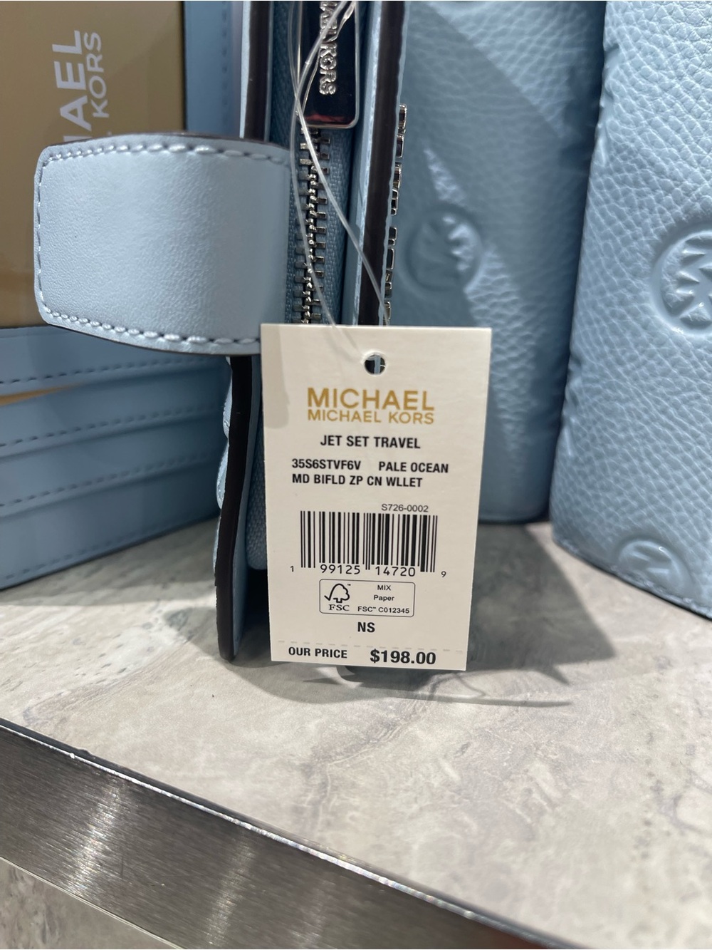Michael Kors JST Md Logo Debossed Bifold Bilfold Compact Wallet
Pale Ocean
NWT - Picture 8 of 16